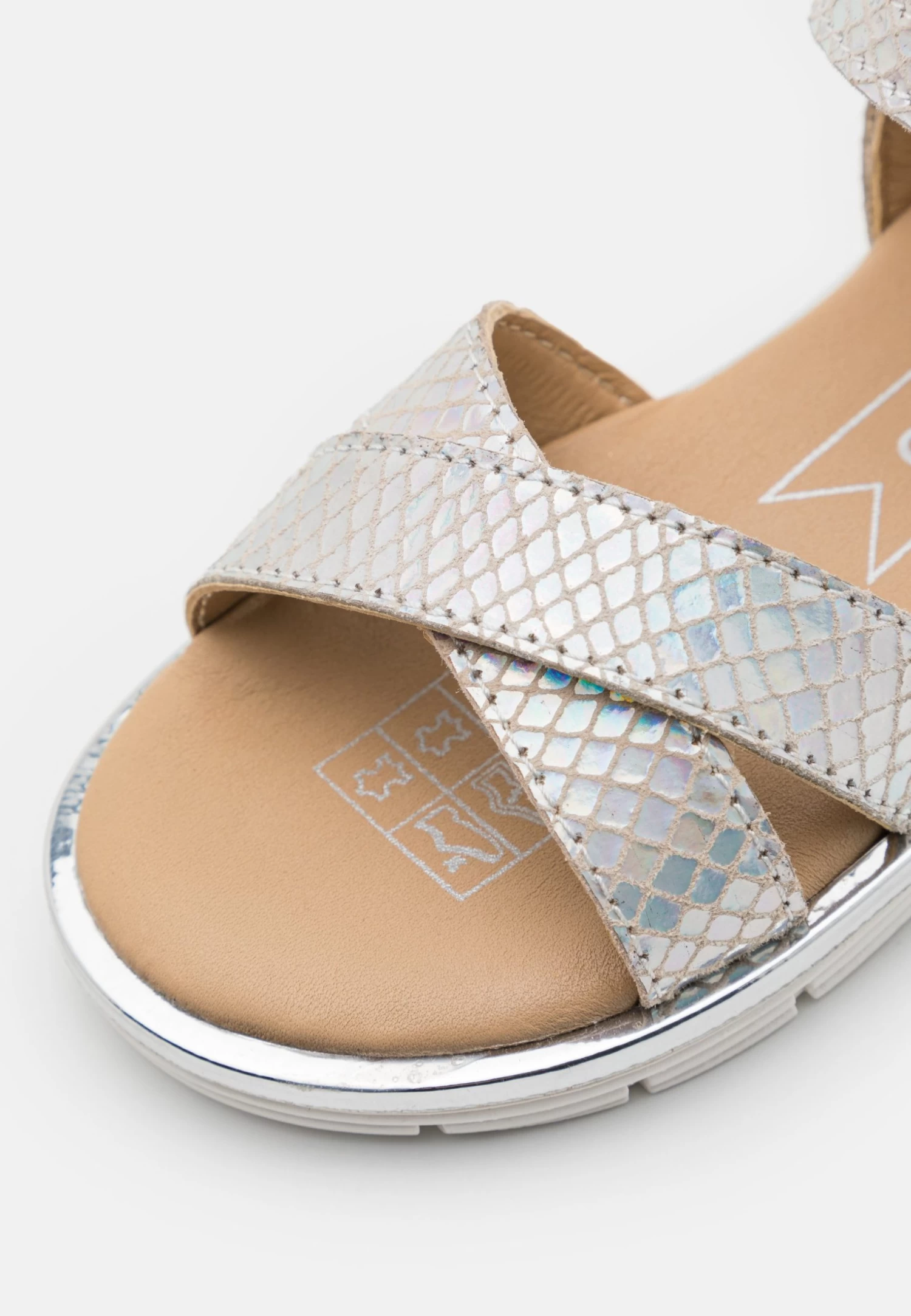 Friboo Holographic Leather - Sandalen - Silver 6 Friboo Holographic Leather - Sandalen - Silver - Afbeelding 6