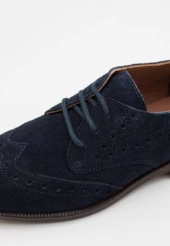 Friboo Leather - Veterschoenen - Dark Blue -Friboo cd5f38bcb0c846e59b7e5a210efe156a